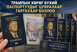 Трампын хөрөг бүхий паспортуудыг цувралаар гаргахаар болжээ.
