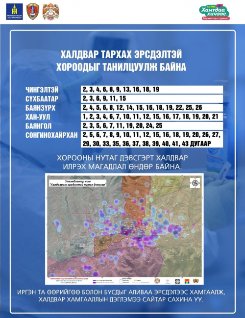 ХАЛДВАР ТАРХАХ ӨНДӨР ЭРСДЭЛТЭЙ ХОРООДЫГ ТАНИЛЦУУЛЖ БАЙНА